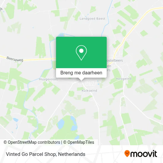 Vinted Go Parcel Shop kaart