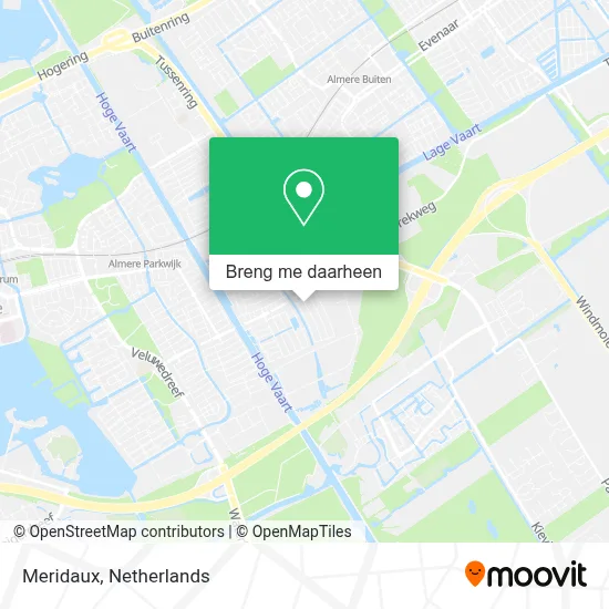 Meridaux kaart