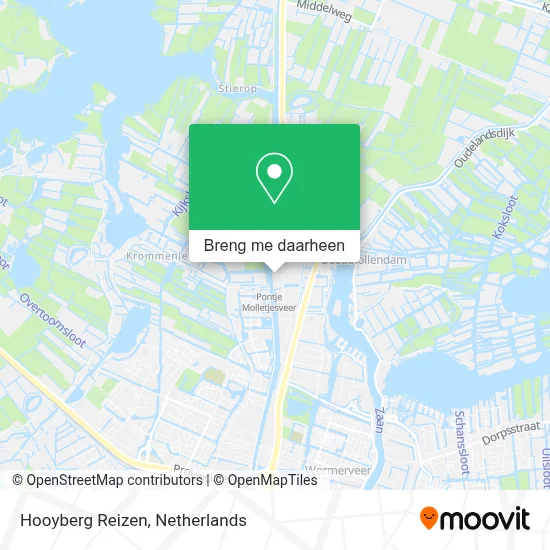 Hooyberg Reizen kaart