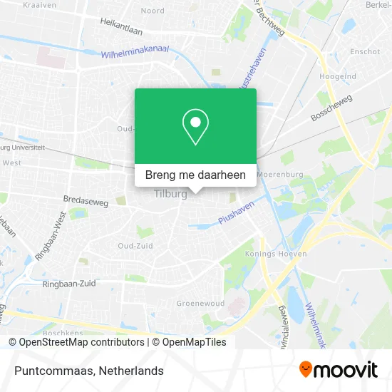 Puntcommaas kaart