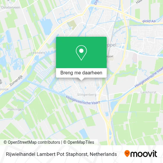 Rijwielhandel Lambert Pot Staphorst kaart