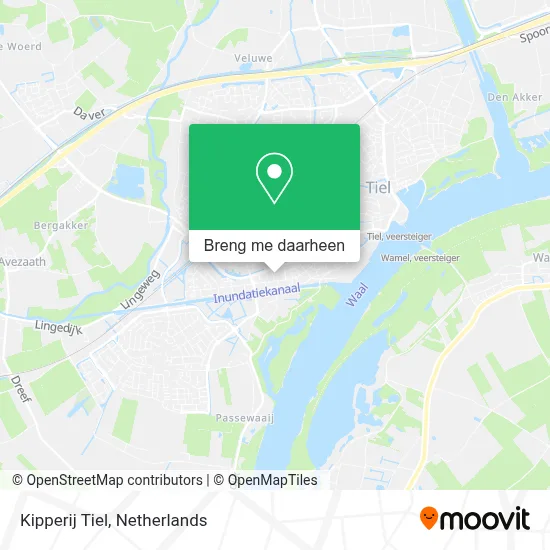 Kipperij Tiel kaart