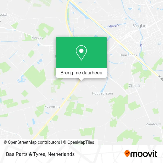 Bas Parts & Tyres kaart