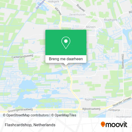 Flashcardshop kaart
