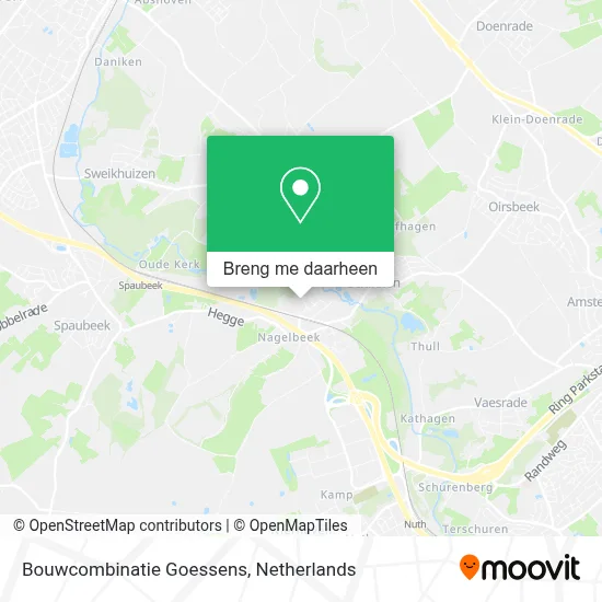 Bouwcombinatie Goessens kaart