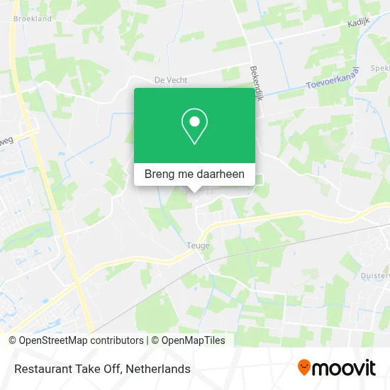 Restaurant Take Off kaart