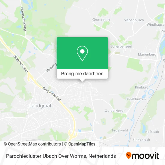 Parochiecluster Ubach Over Worms kaart