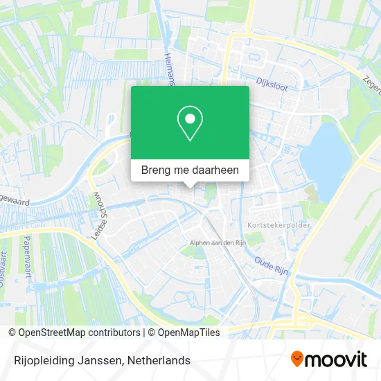 Rijopleiding Janssen kaart