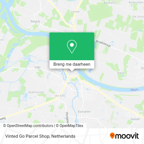Vinted Go Parcel Shop kaart