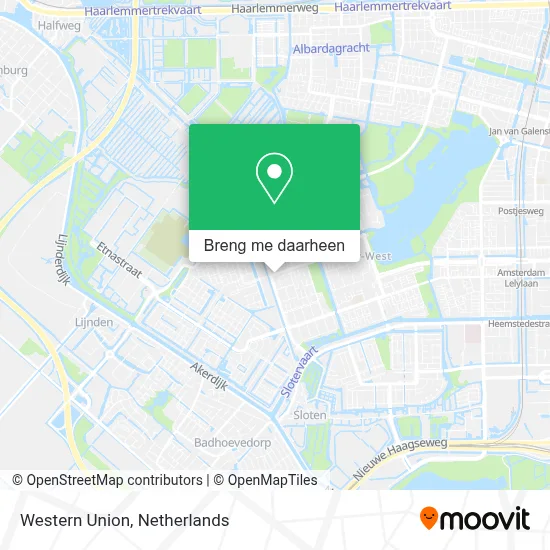 Western Union kaart