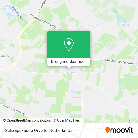 Schaapskudde Orvelte kaart