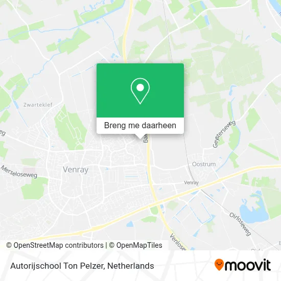 Autorijschool Ton Pelzer kaart