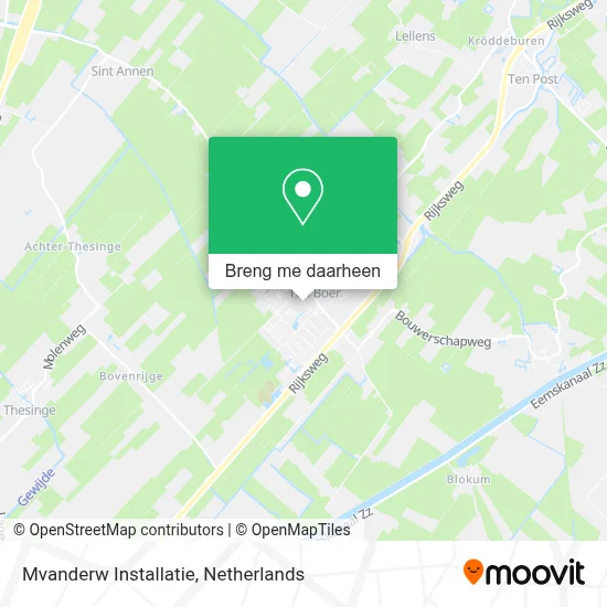 Mvanderw Installatie kaart