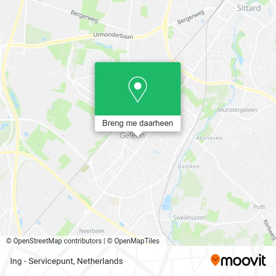 Ing - Servicepunt kaart