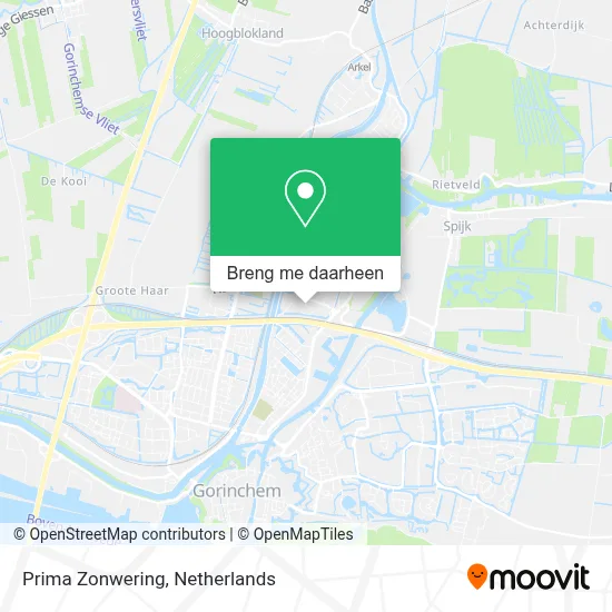 Prima Zonwering kaart