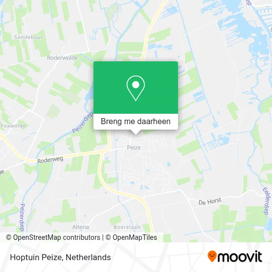 Hoptuin Peize kaart