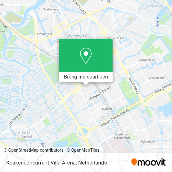 Keukenconcurrent Villa Arena kaart