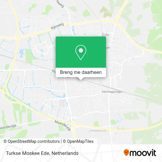 Turkse Moskee Ede kaart