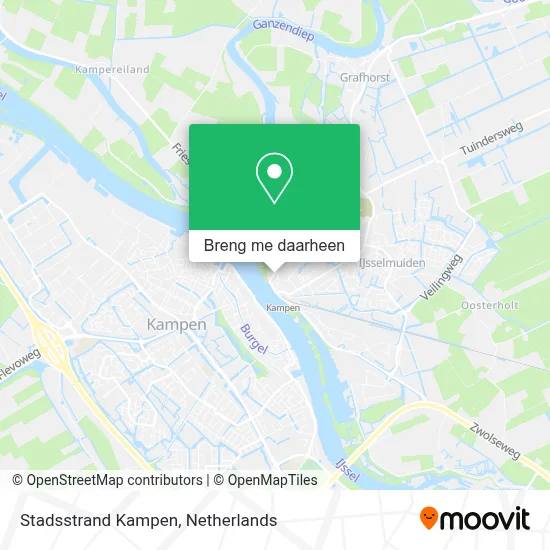 Stadsstrand Kampen kaart