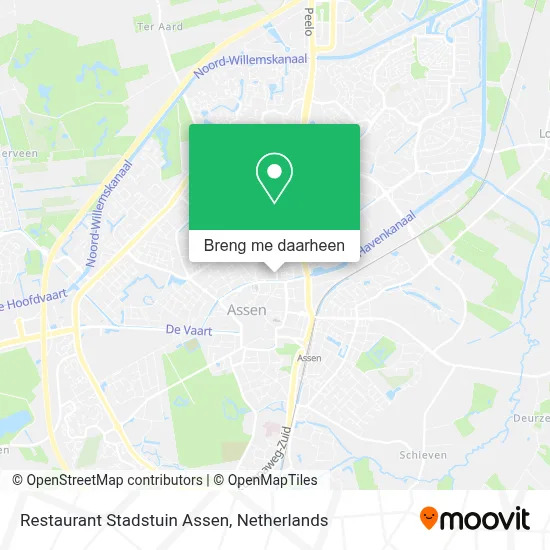 Restaurant Stadstuin Assen kaart