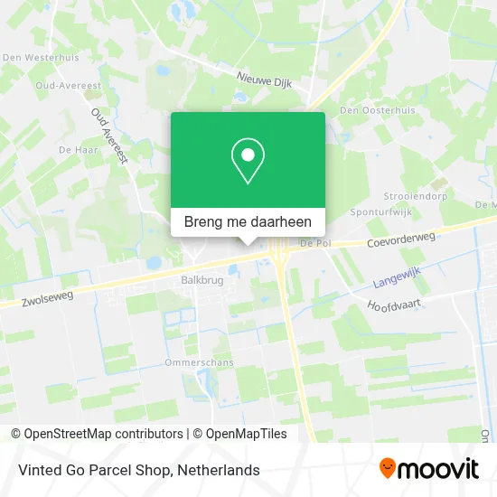 Vinted Go Parcel Shop kaart