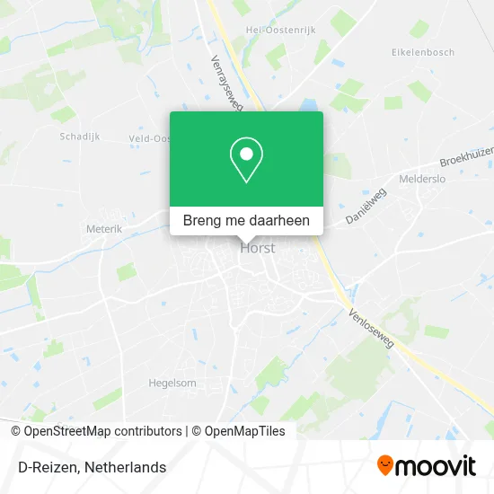 D-Reizen kaart