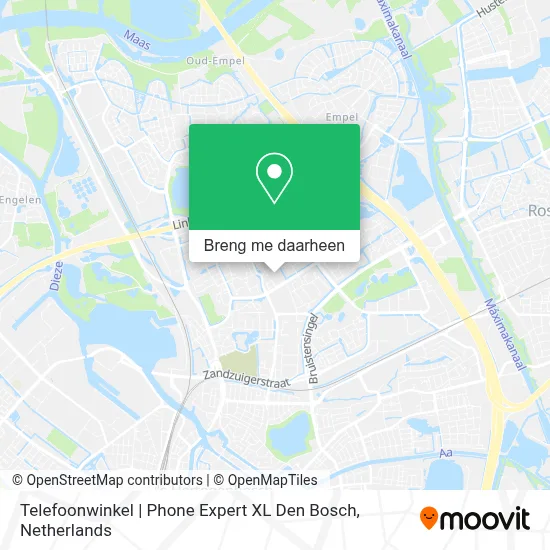 Telefoonwinkel | Phone Expert XL Den Bosch kaart