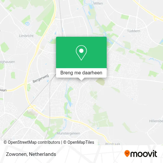 Zowonen kaart