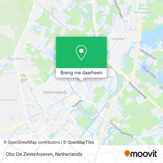 Obs De Zevenhoeven kaart