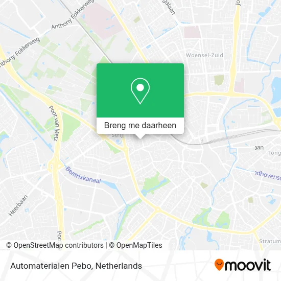 Automaterialen Pebo kaart