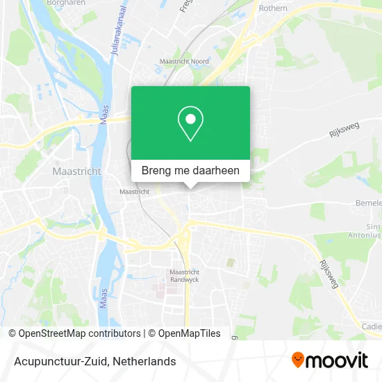 Acupunctuur-Zuid kaart