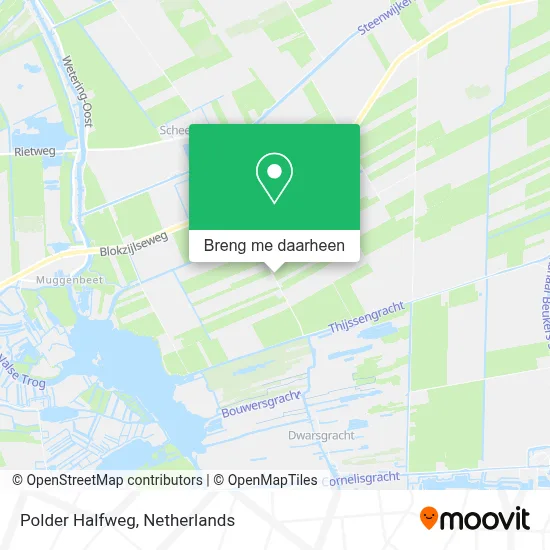Polder Halfweg kaart
