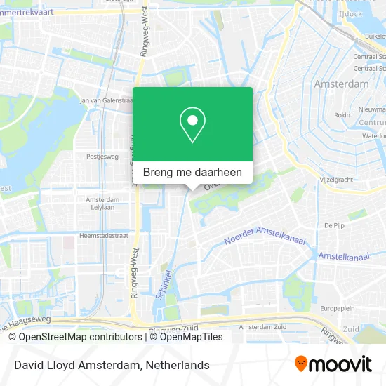 David Lloyd Amsterdam kaart