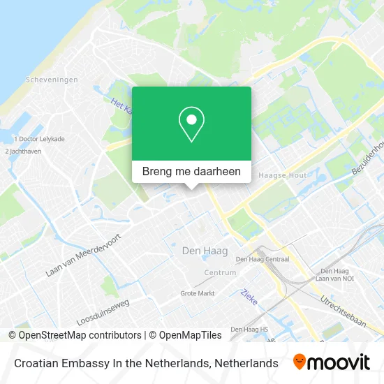 Croatian Embassy In the Netherlands kaart