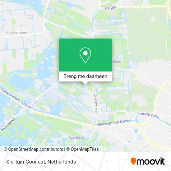 Siertuin Gooilust kaart