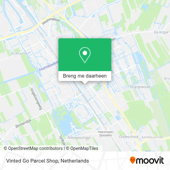Vinted Go Parcel Shop kaart