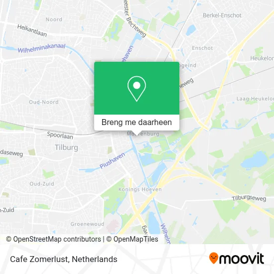 Cafe Zomerlust kaart