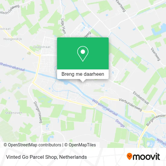 Vinted Go Parcel Shop kaart