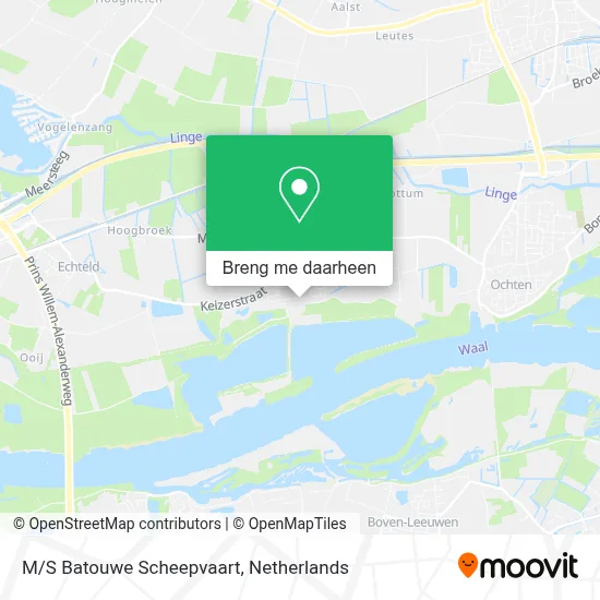M/S Batouwe Scheepvaart kaart