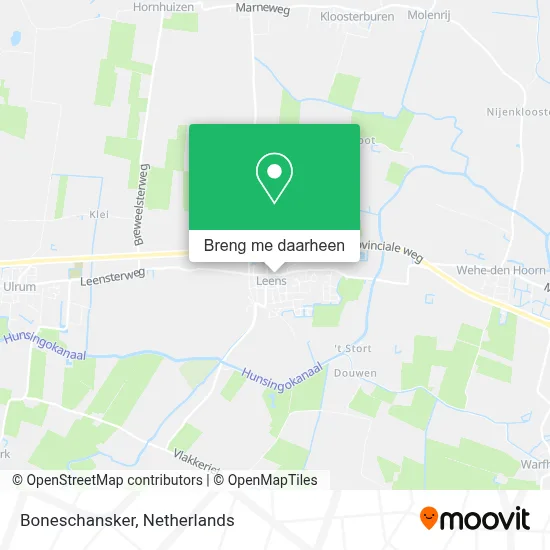 Boneschansker kaart