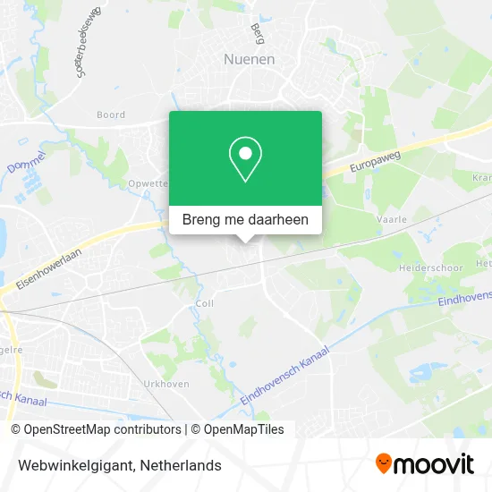 Webwinkelgigant kaart