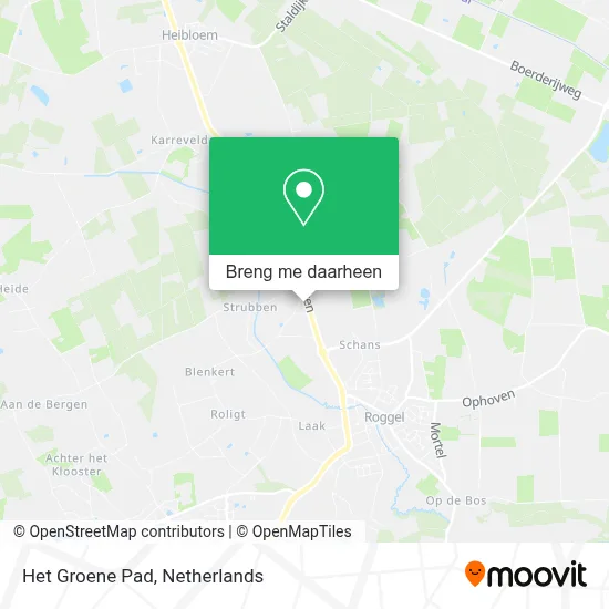 Het Groene Pad kaart