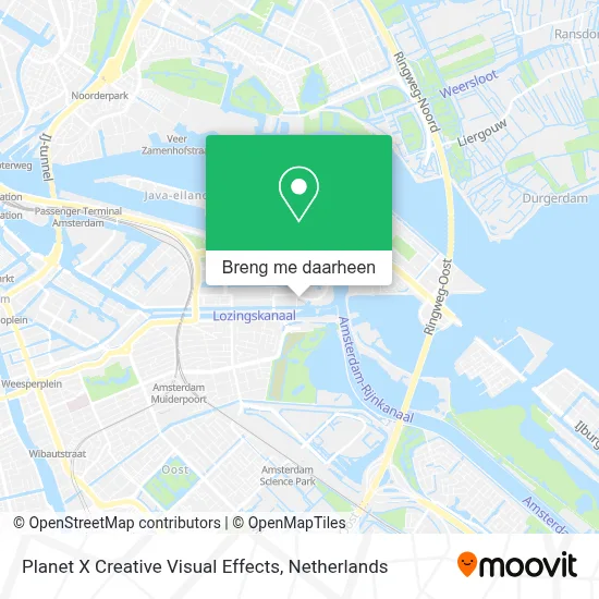 Planet X Creative Visual Effects kaart