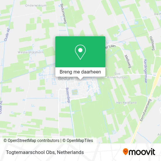 Togtemaarschool Obs kaart