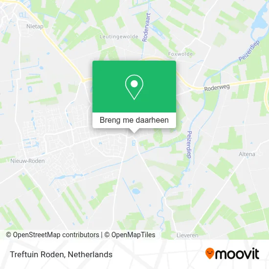 Treftuin Roden kaart