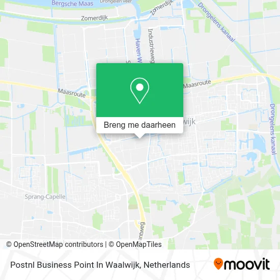Postnl Business Point In Waalwijk kaart