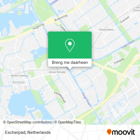 Escherpad kaart