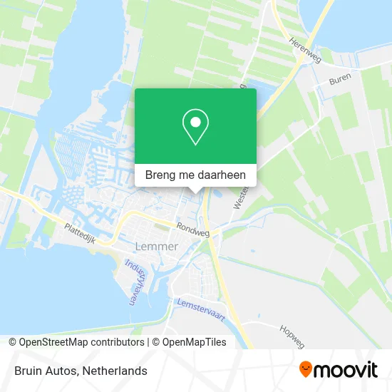 Bruin Autos kaart