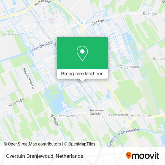 Overtuin Oranjewoud kaart