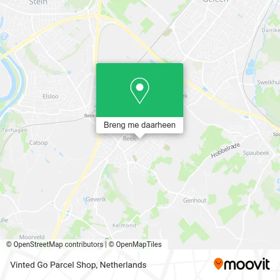 Vinted Go Parcel Shop kaart